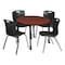Regency Tables > Height Adjustable > Round Mobile Table & Chair Sets, 36 W, 36 L, 23-34 H, Cherry TB36RNDCHAPCBK40BK - alternate 1